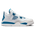 Jordan Retro 4 - Boys' Preschool Off White/Military Blue/Neutral Grey