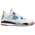 Jordan Retro 4 - Pre-school White/Military Blue/Fire Red