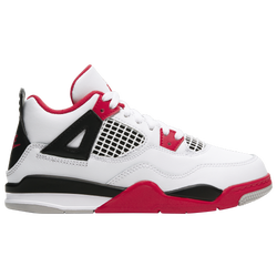 Boys' Preschool - Jordan Retro 4 - White/Fire Red/Black