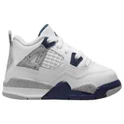 Boys' Toddler - Jordan Retro 4 - White/Midnight Navy/Light Smoke Gray