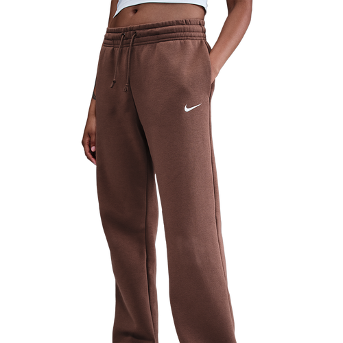 Nike Phoenix Fleece Open Hem Sweatpants In Brown
