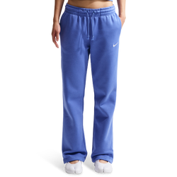 Women's - Nike NSW Phoenix Fleece Mid Rise OH Pant - Sail/Lt Medium Blue
