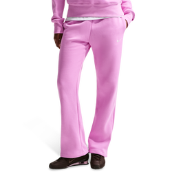 Women's - Nike NSW Phoenix Fleece Mid Rise OH Pants - Lt Magenta/Sail