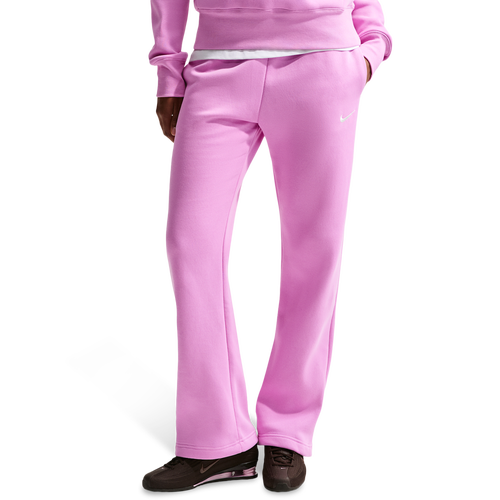 Nike NSW Phoenix Fleece Mid Rise OH Pant - Nike Lt Magenta/Sail