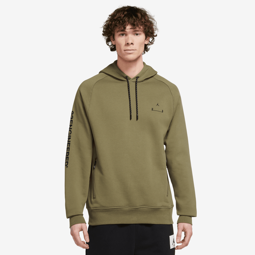 

Jordan Mens Jordan Essential Hol Pld Fleece Pullover - Mens Green/Black Size XXL