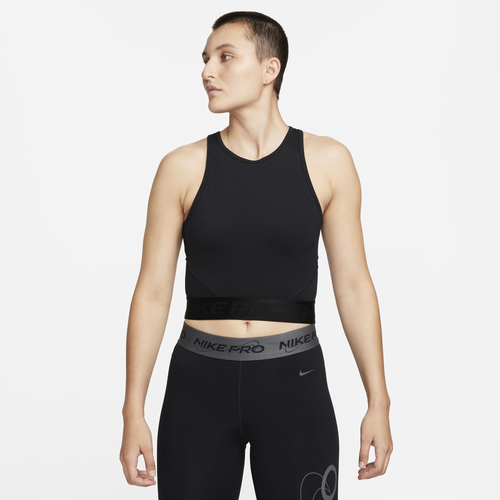 Shop Nike Womens  Shades Drifit Crop Top In Black