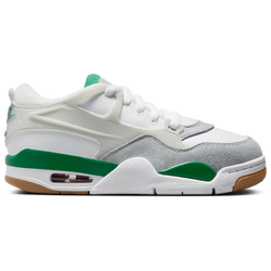 Boys' Grade School - Jordan AJ 4 RM - White/Green/Grey