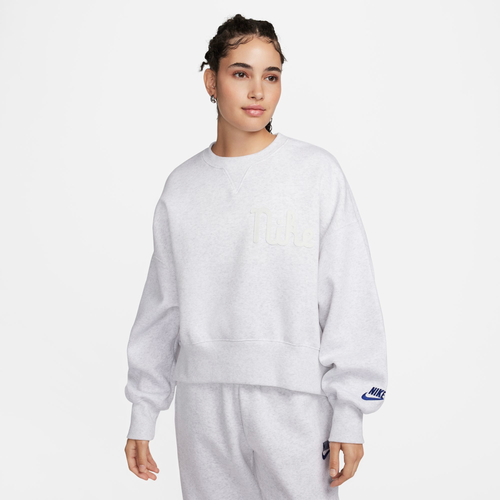 

Nike Womens Nike NSW Fleece OOS Crew - Womens Birch/Sail Size L