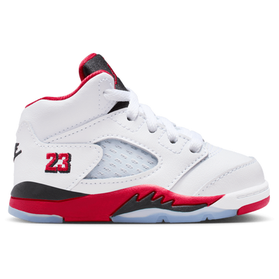 Jordan Retro 5 OG Toddler - WHITE/FIRE RED/BLACK