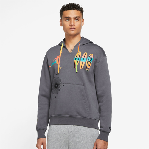 

Jordan Mens Jordan MVP Fleece Pullover - Mens Gray/Black Size XL