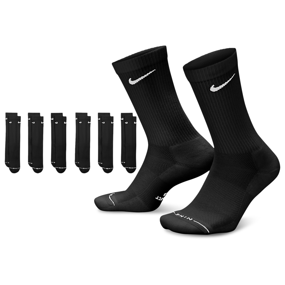 Representative product-family photo: Nike Everyday Elevated Crew Socks 6 Pack (Q8021902). Pictured option and availability are unverified.