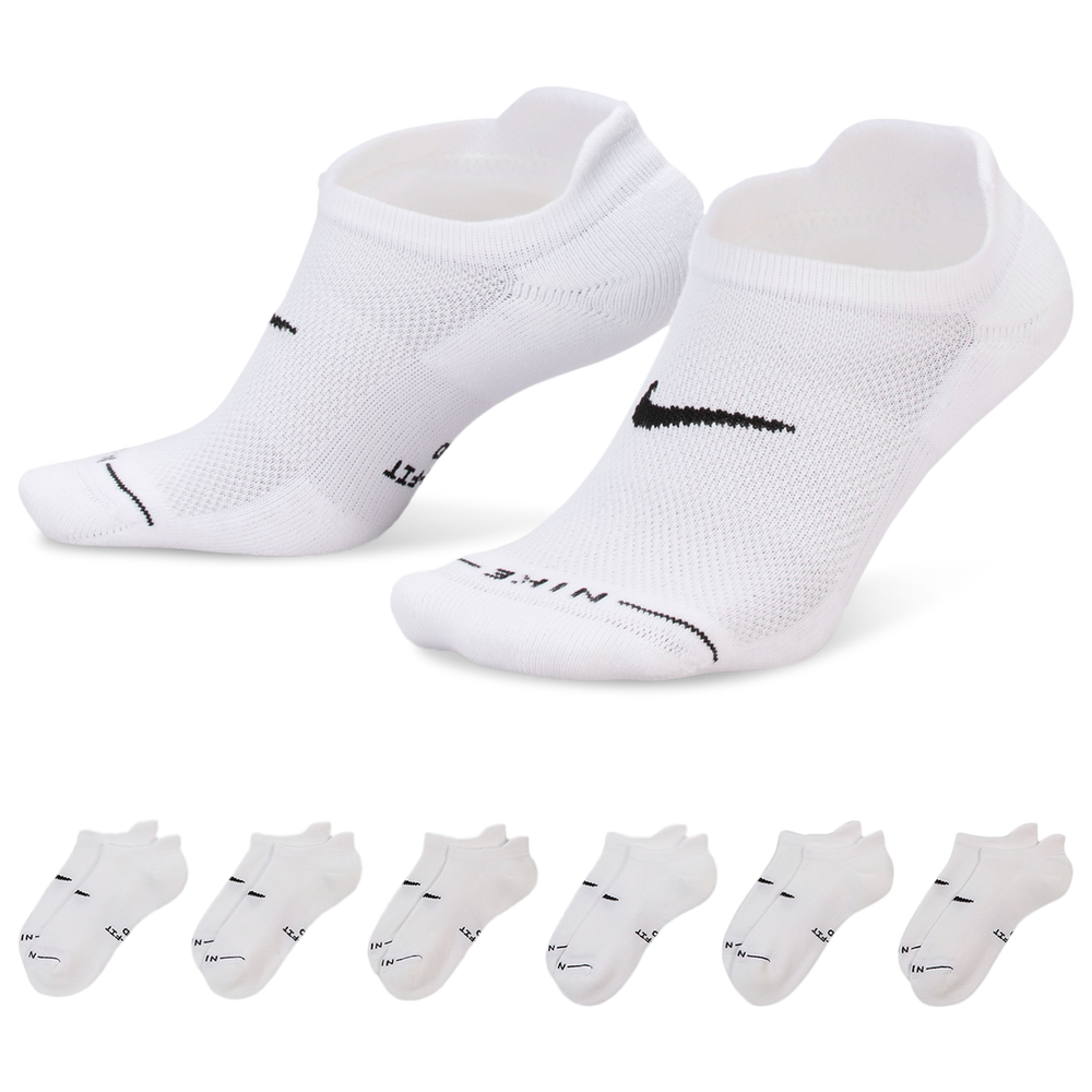 Representative product-family photo: Nike Everyday Elevated No Show Socks 6 Pack. Pictured option and availability are unverified.