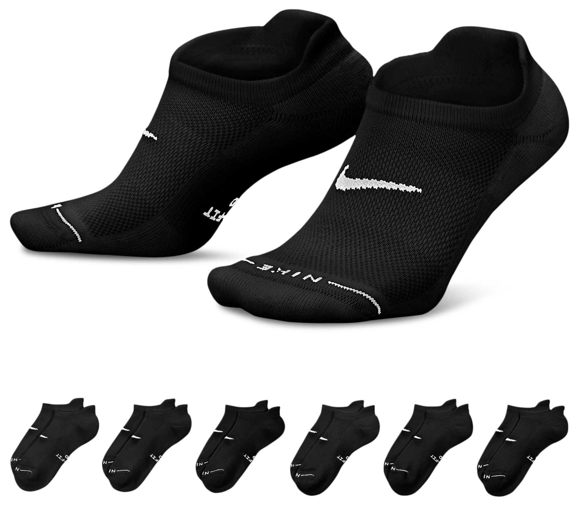 Nike Everyday Elevated No Show Socks 6 Pack - Adult