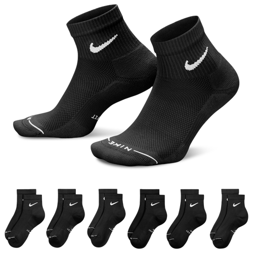  - Nike Everyday Elevated Ankle Socks 6 Pack - Black/White