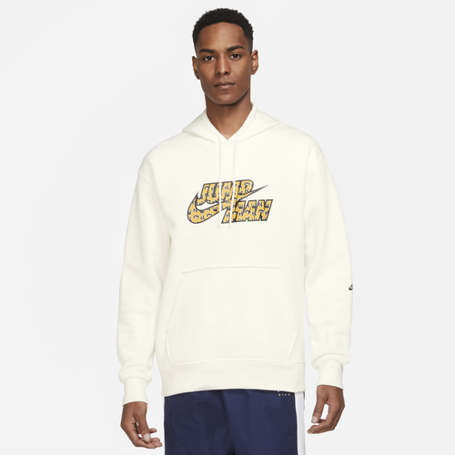 

Jordan Mens Jordan Flight Fleece Pullover Hoodie - Mens White/Black Size XXL