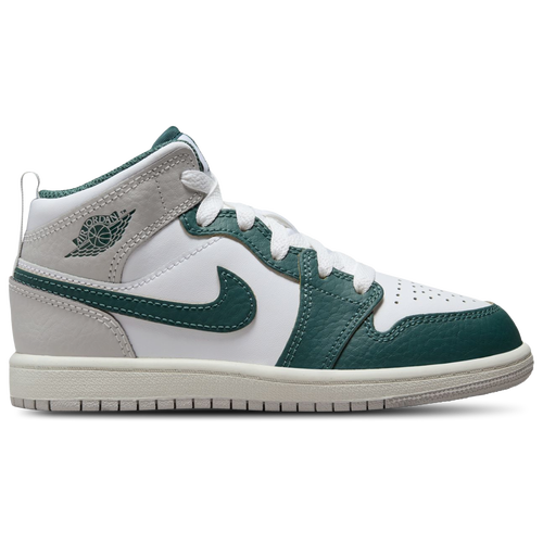 

Boys Preschool Jordan Jordan AJ 1 Mid SE - Boys' Preschool Shoe Green/White Size 13.0