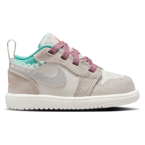 

Girls Jordan Jordan AJ 1 Low Alt SE Edge - Girls' Toddler Shoe Sail/Grey/Brown Size 07.0