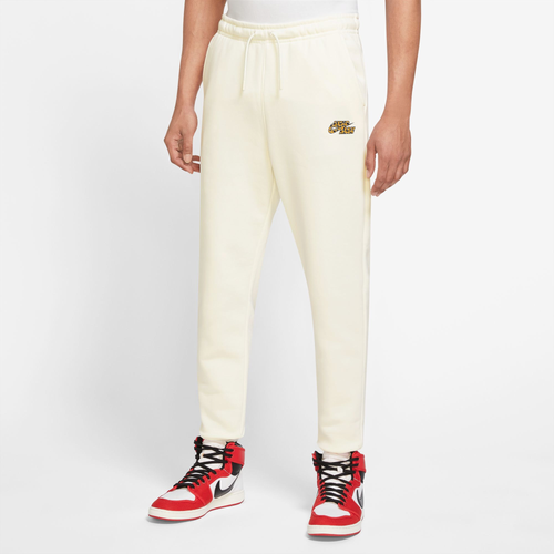 Jordan Mens  Flight Mvp Fleece Pants In Black/beige