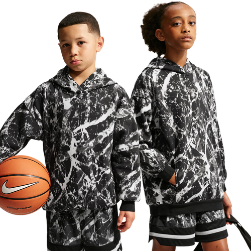  - Nike Ja Club Fleece AOP Hoodie - Black/Gray
