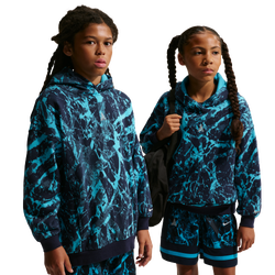 Boys' Grade School - Nike Ja Club Fleece AOP Hoodie - Obsidian