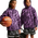 Nike Ja Club Fleece AOP Hoodie - Boys' Grade School Black/Purple Dynasty