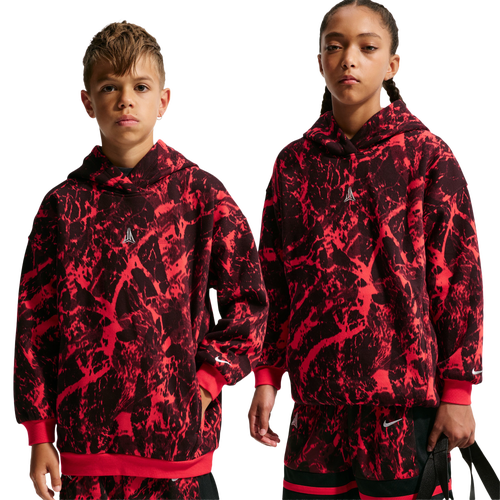 Nike Ja Club Fleece AOP Hoodie - Nike University Red/Black