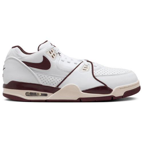 

Nike Mens Nike Air Flight 89 Low - Mens Basketball Shoes White/Maroon Size 10.5