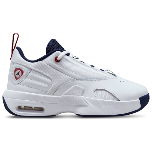 

Boys Jordan Jordan Max Aura 6 - Boys' Grade School Basketball Shoe White/Navy/Red Size 06.5