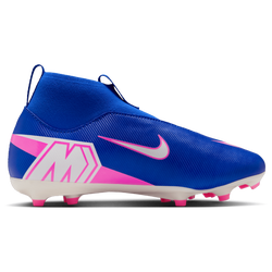 Boys' Grade School - Nike JR Zoom Superfly 10 Acad FG/MG - White/Racer Blue