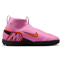 Boys' Grade School - Nike JR Zoom Superfly 10 Academy TF - Magic Flamingo/Black/Total Crimson