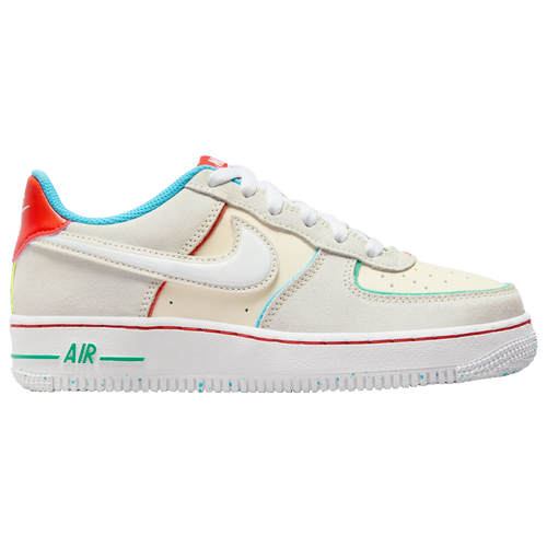 

Nike Boys Nike Air Force 1 LV8 HD 2 - Boys' Grade School Basketball Shoes Pale Ivory/Picante Red/Baltic Blue Size 7.0