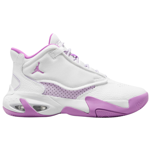 Jordan Kids' Girls  Max Aura 4 In White/rush Fuchsia/barely Grape