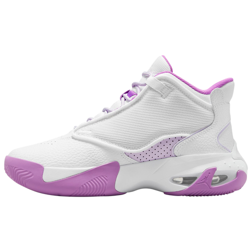 Jordan Girls Max Aura 4 Basketball Shoes Barely Grape Rush Fuchsia White Size 06.5