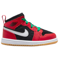 Boys' Toddler - Jordan AJ 1 Mid SE - Black/Red/White