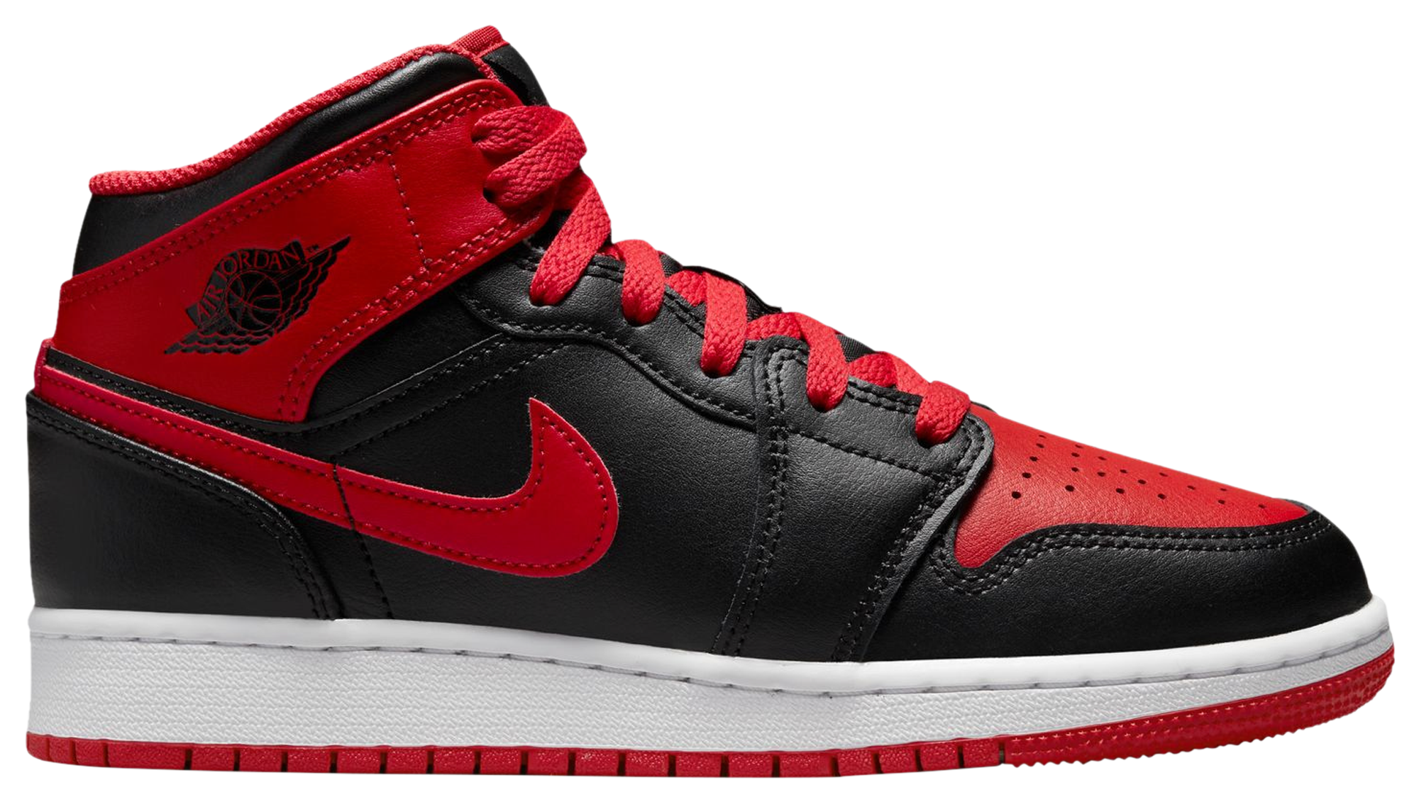 Red and black jordan 1 store grade school