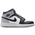 Jordan AJ 1 Mid - Boys' Grade School White/Light Smoke/Black