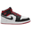 Jordan Air Jordan 1 Mid - Girls' Grade School White/Gym Red/Black