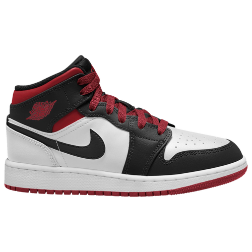 

Boys Jordan Jordan Air Jordan 1 Mid - Boys' Grade School Basketball Shoe Gym Red/Black/White Size 06.5