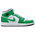 Jordan AJ 1 Mid - Boys' Grade School Green/Black/White