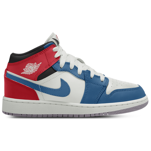 MENS - Jordan AJ 1 Mid - Summit White/Varsity Red True Blue