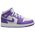 Jordan Jordan 1 Mid - Girls' Grade School Purple/White
