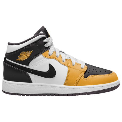 

Jordan Boys Jordan Air Jordan 1 Mid - Boys' Grade School Basketball Shoes Yellow Ochre/Black/White Size 04.0