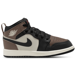 Boys' Preschool - Jordan AJ 1 Mid - Black/Phantom/Univ Red