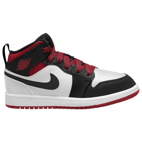 

Jordan AJ 1 Mid - Boys' Preschool White/Black/Gym Red Size 03.0