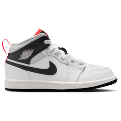 Boys' Preschool - Jordan AJ 1 Mid - Summit White/Black/Infrared