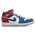 Jordan AJ 1 Mid - Girls' Preschool Blue/White/Red