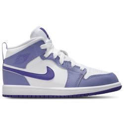 Boys' Preschool - Jordan AJ 1 Mid - Purple/Purple