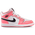 Jordan AJ 1 Mid - Girls' Preschool Black/Pink Gaze/White