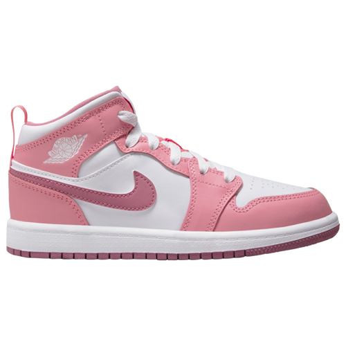 

Girls Preschool Jordan Jordan AJ 1 Mid - Girls' Preschool Basketball Shoe White/Pink/Pink Size 03.0