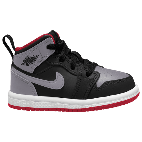 

Jordan Boys Jordan AJ 1 Mid - Boys' Toddler Basketball Shoes Black/Cement Grey/Fire Red Size 08.0